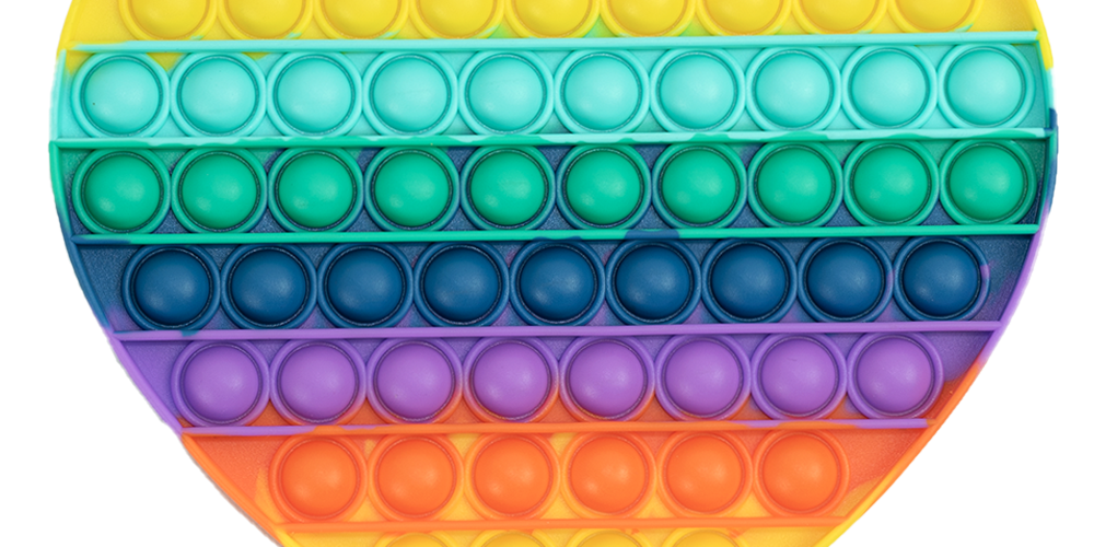 Pop it, a hit: how a rainbow, reusable bubblewrap fidget toy